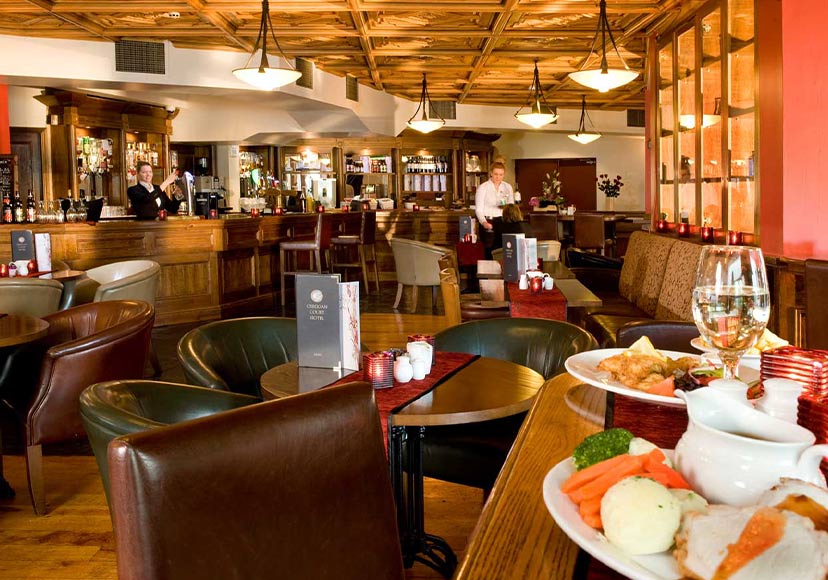 The bar at Creggan Court Hotel.