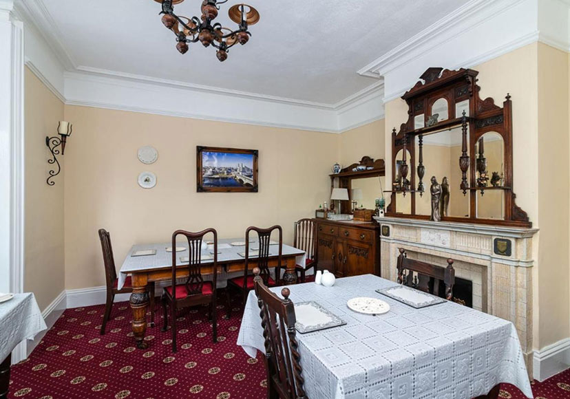 Dining room at Riverdale House B&B.